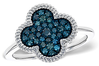 K275-32256: LDS DIA RG .33 TW BLUE DIAMONDS