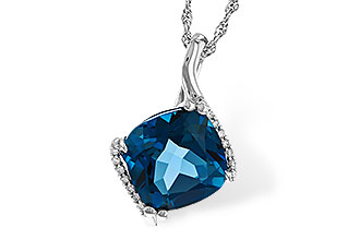 K275-34056: NECK 4.42 LONDON BLUE TOPAZ 4.50 TGW (10MM LBT)