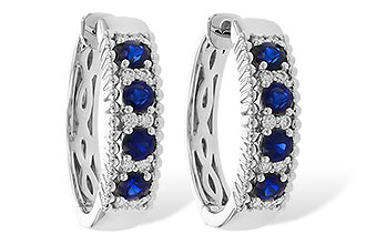 K275-35883: EARRINGS .56 TW SAPP .68 TGW