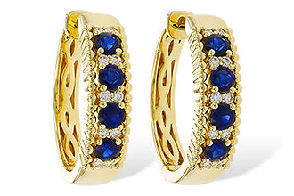 K275-35883: EARRINGS .56 TW SAPP .68 TGW