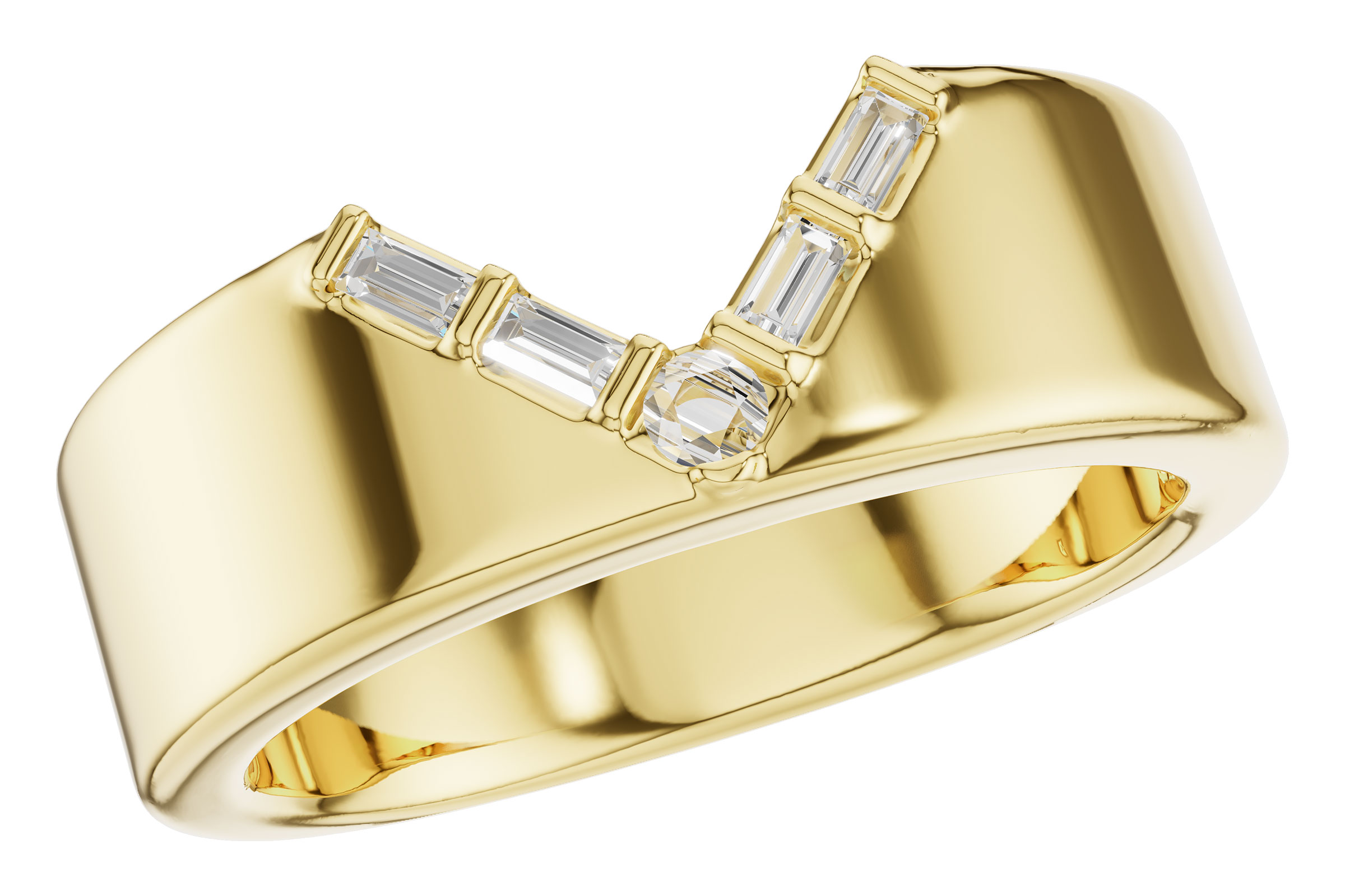 K276-19483: LDS DIA WED RG .07 BAGUETTE .11 TW