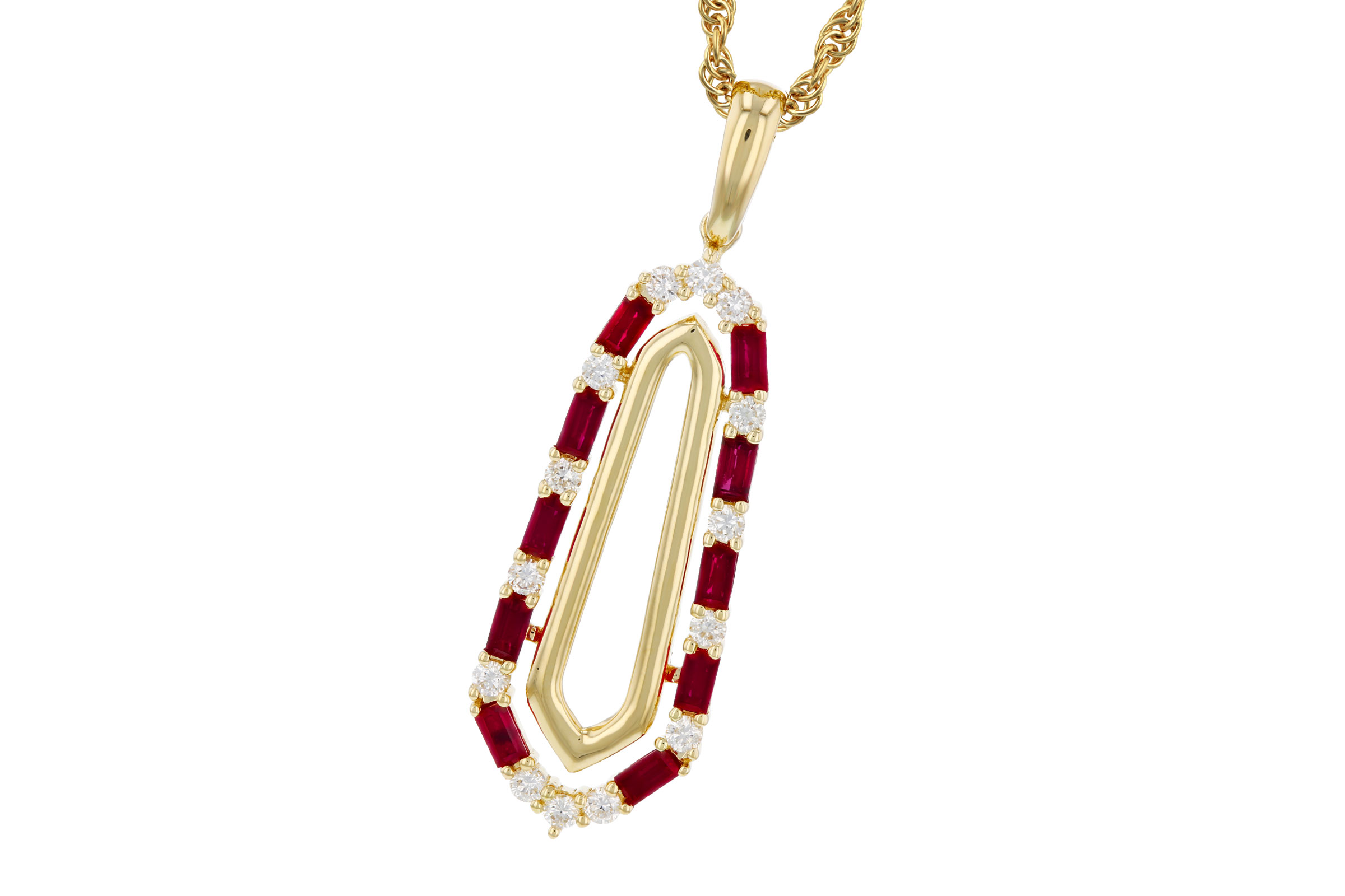 K276-21311: NECKLACE .72 TW RUBY .92 TGW