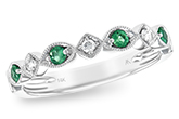 L185-34992: LDS WED RG .15 EMERALD .21 TGW