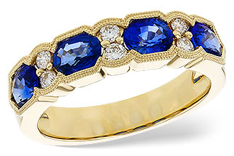 L189-90438: LDS WED RG 1.72 SAPPHIRE 1.90 TGW (5x4MM SAPP)