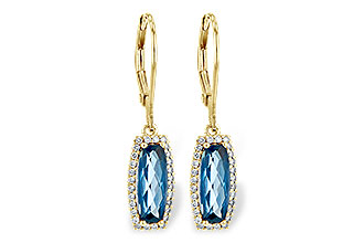 L190-78574: EARR 2.10 LONDON BLUE TOPAZ 2.28 TGW