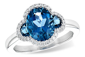 L190-78601: LDS RG 3.04 TW LONDON BLUE TOPAZ 3.20 TGW