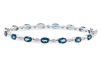 L190-78629: BRACELET 7.20 LONDON BLUE TOPAZ 7.36 TGW