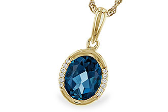 L274-40429: NECK 1.90 TW LONDON BLUE TOPAZ 1.93 TGW (9x7 LBT)