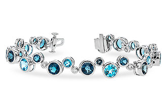 L274-41283: BRACELET 15.65 TW BLUE TOPAZ 15.95 TGW