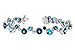 L274-41283: BRACELET 15.65 TW BLUE TOPAZ 15.95 TGW