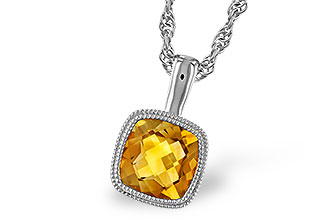 L274-43092: NECKLACE .75 CT CITRINE