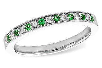 L274-44992: LDS WED RG .07 EMERALD .16 TGW