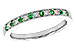 L274-44992: LDS WED RG .07 EMERALD .16 TGW