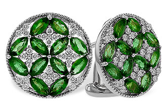 L275-30374: EARRINGS 1.66 TW EMERALD 1.96 TGW