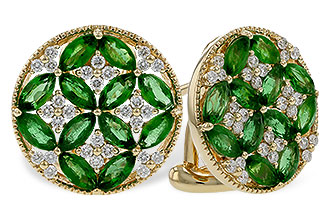 L275-30374: EARRINGS 1.66 TW EMERALD 1.96 TGW
