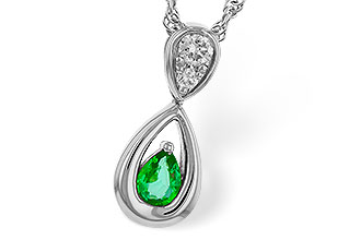 L275-31320: NECKLACE .10 EMERALD .16 TGW (4x3 EMER)