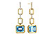 L275-32192: EARRINGS 3.20 BLUE TOPAZ 3.32 TGW (8x6MM BT)