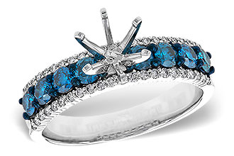 L275-32238: LDS SEMI DIA RG .72 BLUE DIAS .92 TW