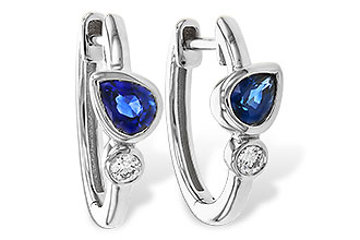 L275-32265: EARRINGS .51 SAPPHIRE .57 TGW