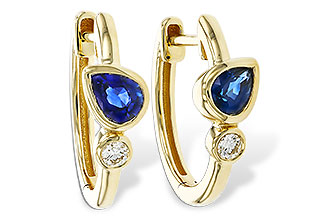 L275-32265: EARRINGS .51 SAPPHIRE .57 TGW