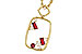 L275-33129: NECKLACE .33 TW RUBY .44 TGW