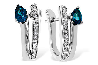 L275-34065: EARR .88 LONDON BLUE TOPAZ 1.08 TGW (6x4MM LBT)