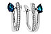 L275-34065: EARR .88 LONDON BLUE TOPAZ 1.08 TGW (6x4MM LBT)