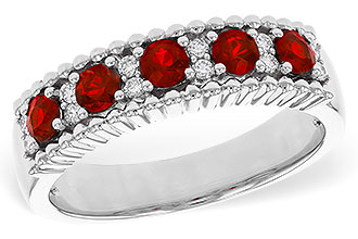 L275-35883: LDS WED RG .60 TW RUBY .72 TGW