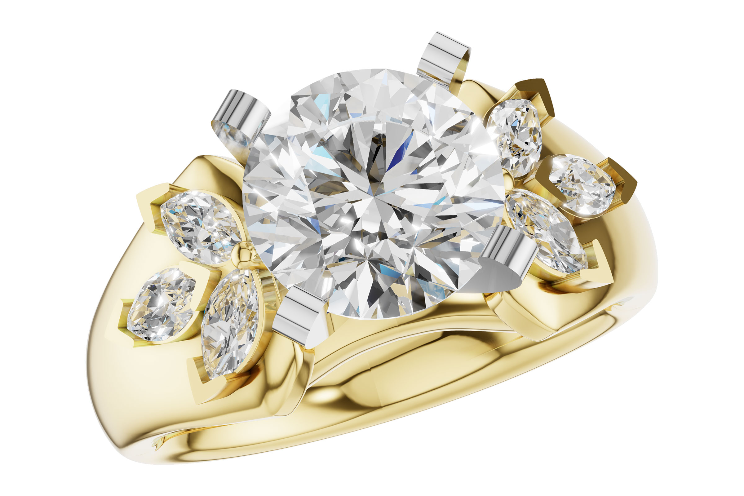 L276-19474: LDS SEMI DIA RG .38 TW MARQUISE DIAS