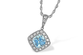 M007-09483: NECKLACE .80 AQUA .93 TGW