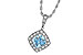 M007-09483: NECKLACE .80 AQUA .93 TGW