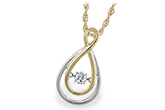 M188-99456: NECKLACE .14 BR (YG TRIM)