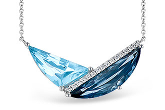 M273-48601: NECK 4.66 BLUE TOPAZ 4.75 TGW (18")