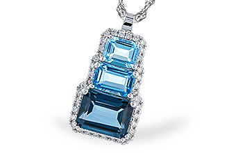 M274-39529: NECK 2.48 TW BLUE TOPAZ 2.64 TGW
