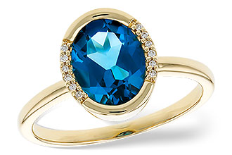 M274-40429: LDS RG 1.90 TW LONDON BLUE TOPAZ 1.93 TGW(9x7 LBT)