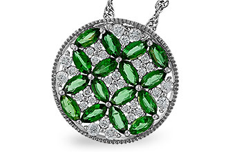 M275-29538: NECK 1.02 EMERALD TW 1.32 TGW