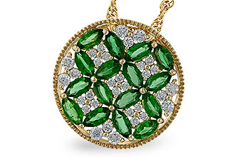 M275-29538: NECK 1.02 EMERALD TW 1.32 TGW
