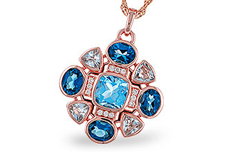 M275-30365: NECKLACE 3.19 TW BLUE TOPAZ 3.25 TGW