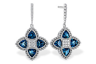 M275-32192: EARRINGS 1.73 LONDON BLUE TOPAZ 1.82 TGW