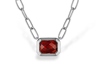 M275-33156: NECKLACE 1.45 GARNET (18")