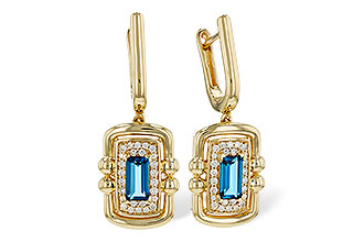 M276-18592: EARR .82 TW LONDON BLUE TOPAZ 1.00 TGW (6x3MM LBT)